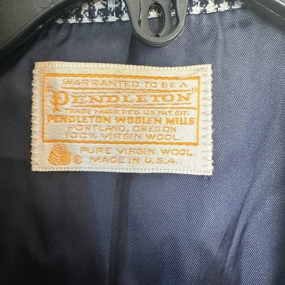 Classic Vintage Pendleton Houndstooth Blazer Size 14 (Runs Small) - Picture 12 of 14